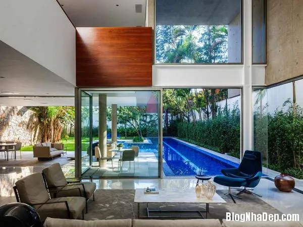 Hình 8 thiết kế nhà đẹp với sự sáng tạo trong không gian MG Residence   Nhà hiện đại nằm ở ngoại ô Brazil