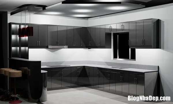 602b064c6695bfbfd5400b1f10140198 Phòng bếp thêm sang trọng với những mẫu kệ bếp màu đen