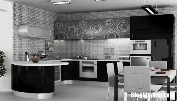 769e1cf1707726441e70382a63cf98bf Phòng bếp thêm sang trọng với những mẫu kệ bếp màu đen